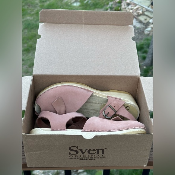 Sven Nu Buc Bow Tie Clogs - Peep Toes - Light Pink - Picture 6 of 6